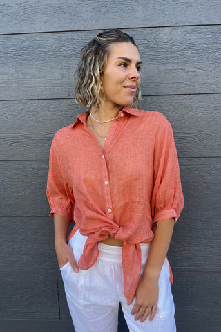 ATHENA SHIRT - White, Yellow, Rust