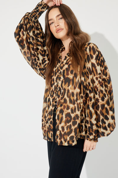 ROMA LEOPARD DREAMS BLOUSE