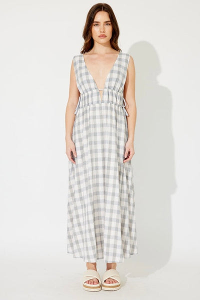 gingham ginni jatea maxi dress