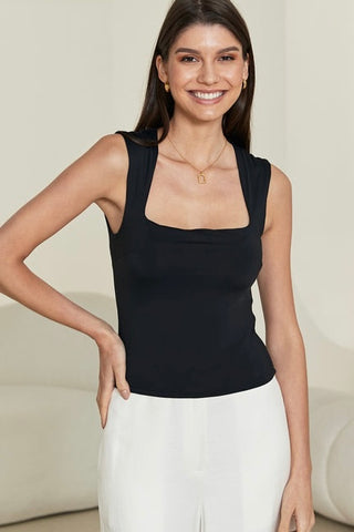 soft stretch double layer top