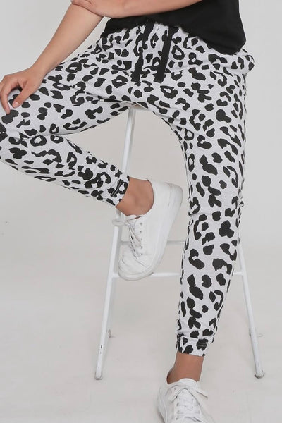 BILLIE DROP CROTCH JOGGER - White & Pink