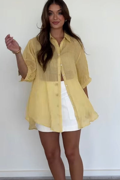 ATHENA SHIRT - White, Yellow, Rust