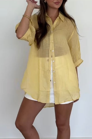 ATHENA SHIRT - White, Yellow, Rust