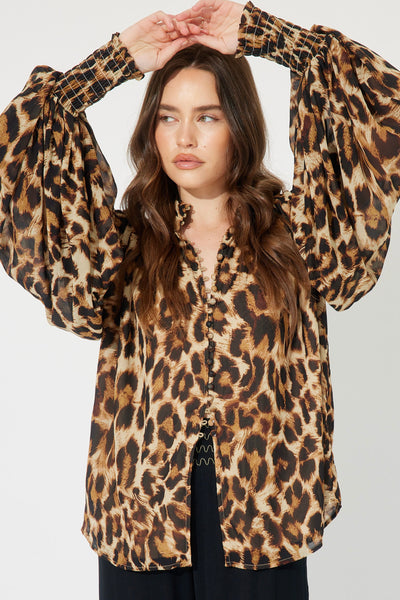 ROMA LEOPARD DREAMS BLOUSE