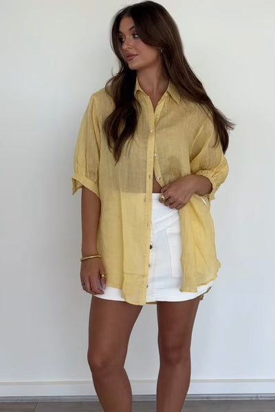 ATHENA SHIRT - White, Yellow, Rust