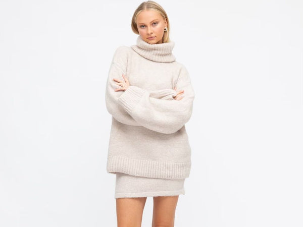 PATRICE KNITTED JUMPER- Black & Natural