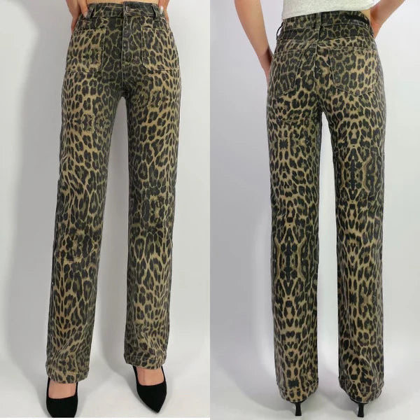 LEOPARD PRINT JEANS