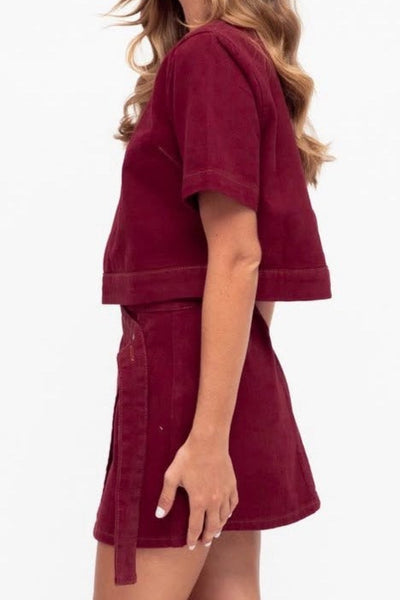 BURGUNDY SKIRT