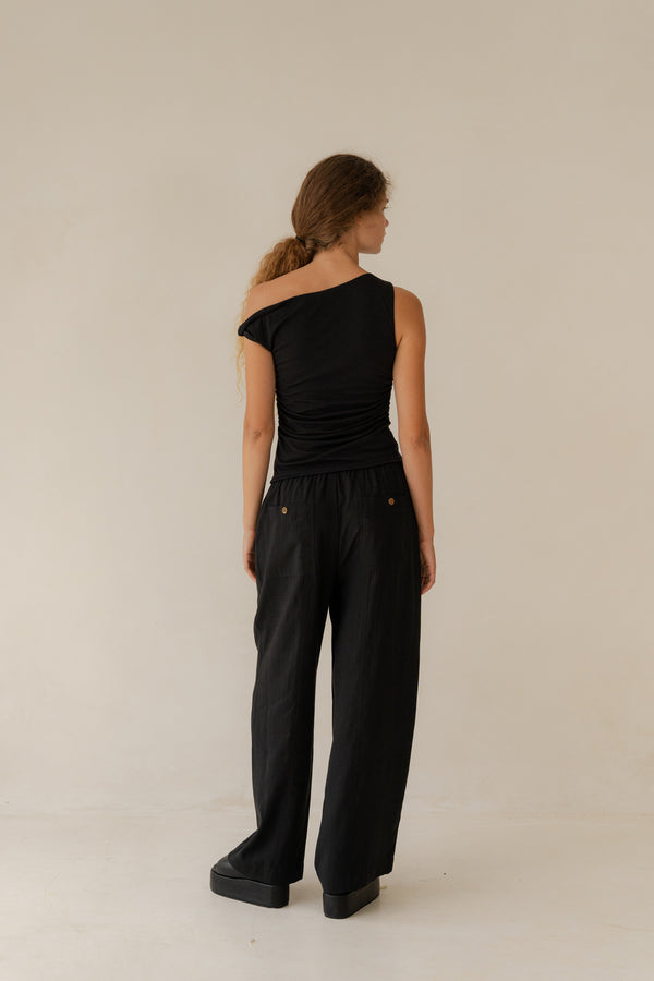 HIGHWAY PANT - Black & Beige