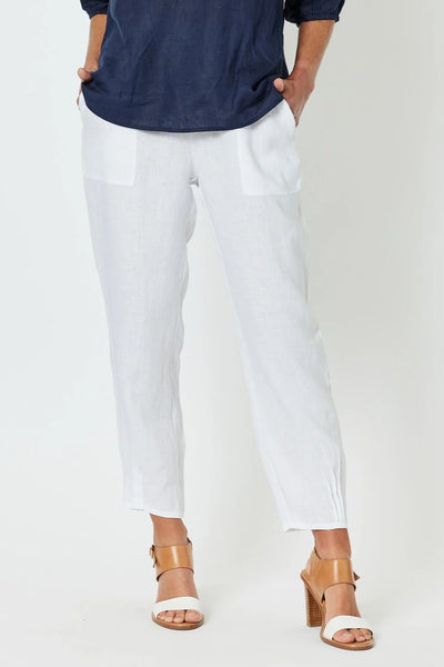 elasticated linen pant